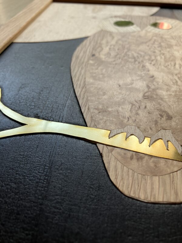 Marqueterie "Chouette au Clair de Lune" – Image 9